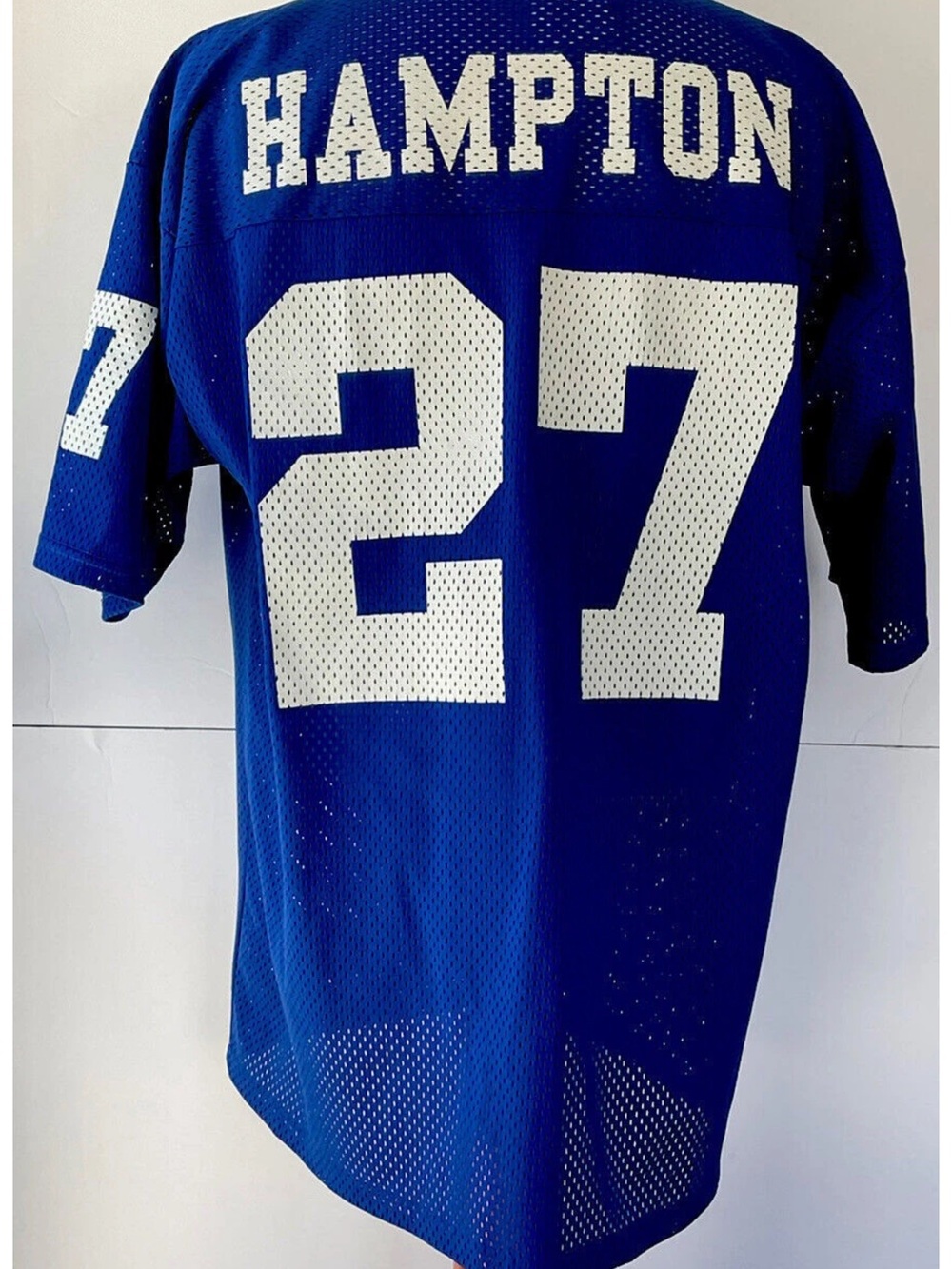 Logo Athletic Blue Mesh Jersey with White HAMPTON 27